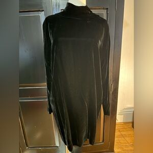 Joseph Kibhoff Black Velvet Long Sleeve Dress